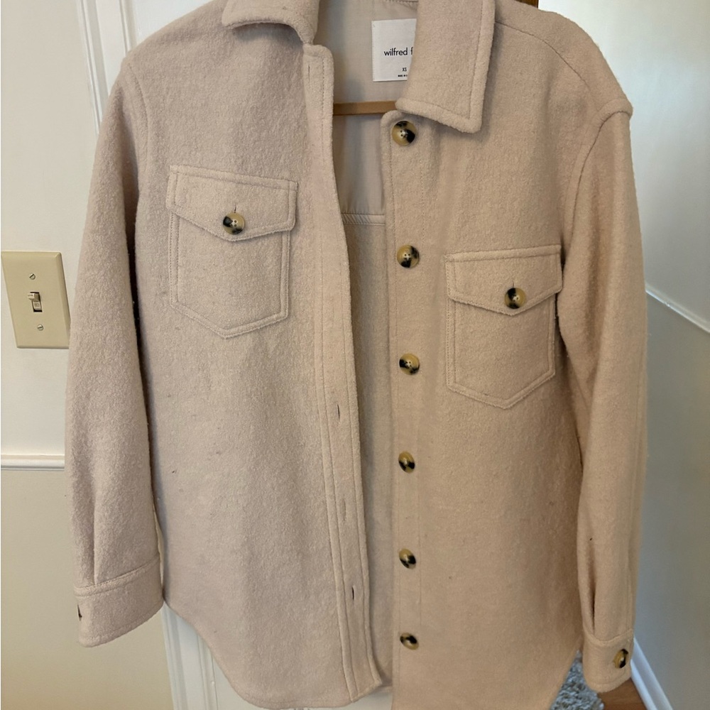 Aritzia WILFRED Beige Wool Jacket